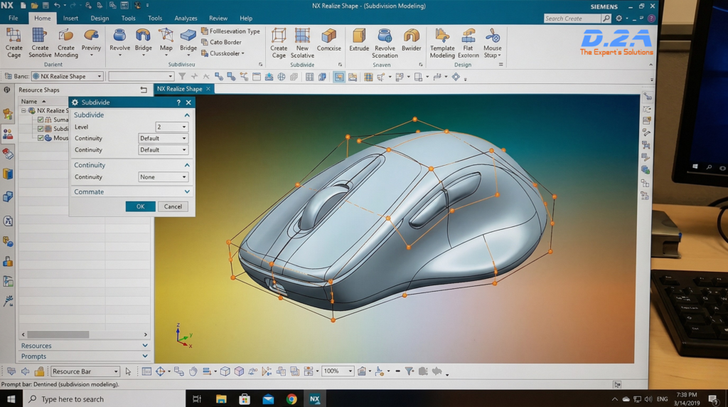 การออกแบบอุตสาหกรรม 3 มิติ ด้วยโปรแกรม Siemens NX Industrial Design Realize shape Function